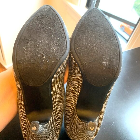Mossimo Black White Grey Tweed classic Pumps Heels 8.5 Very Comfortable - Picture 5 of 10